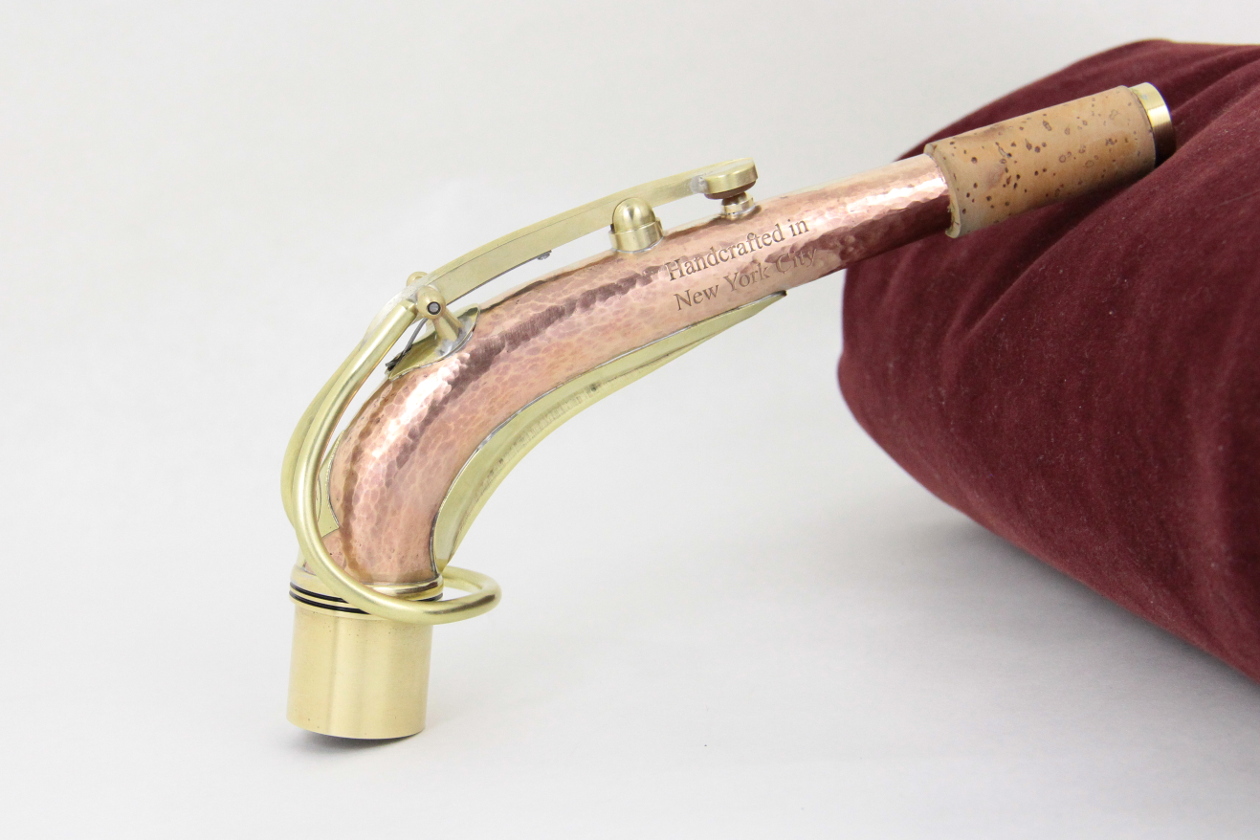 Vanguard hand hammered copper alto sax neck - KB Sax